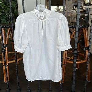 Sweet collar white cotton Ba&sh blouse.